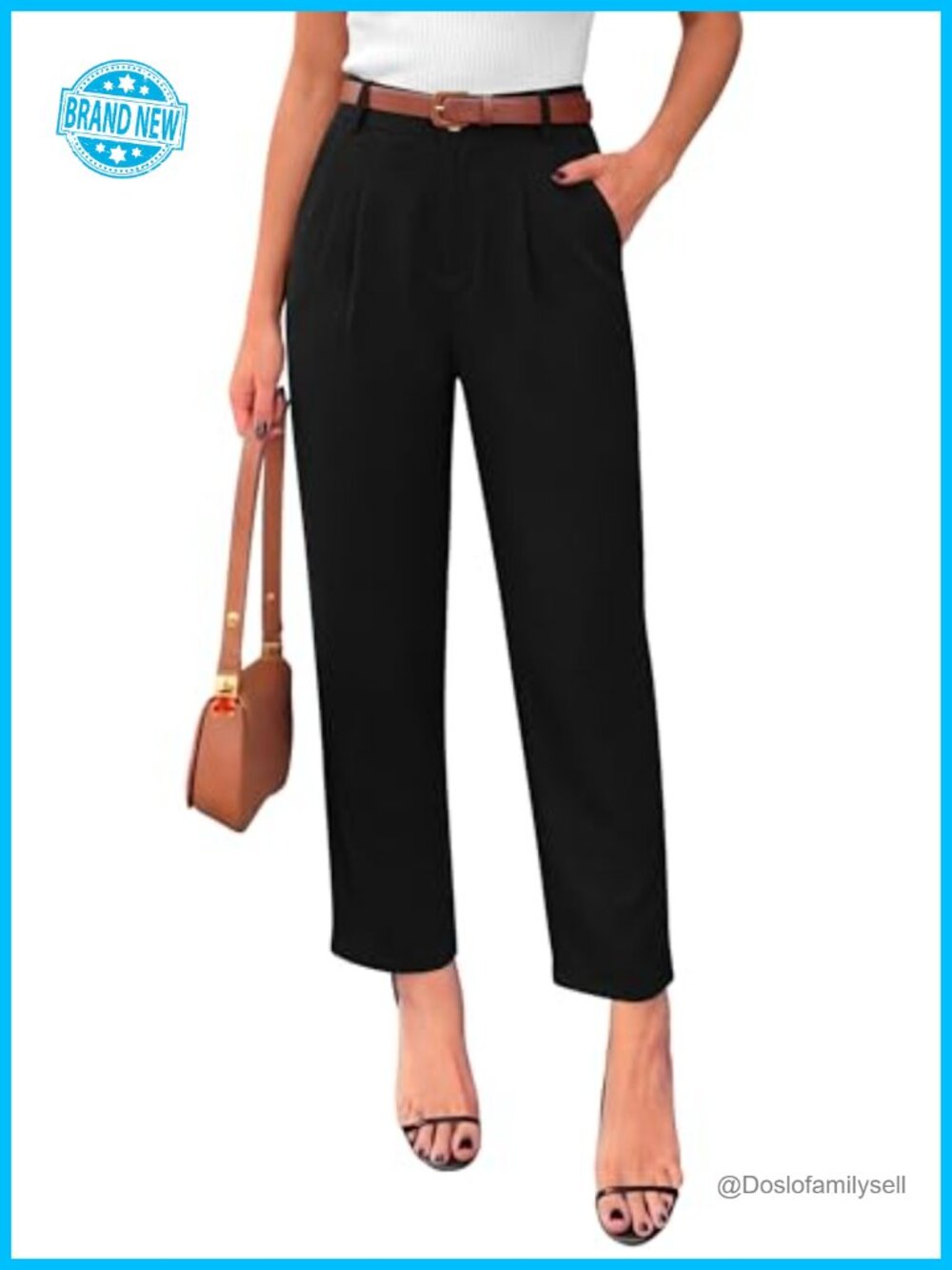 PRETTYGARDEN Women's High Waist Tapered Ankle Dress Pants Business Casual
